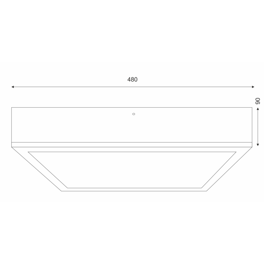 Stropna svetilka OAK SQUARE 4xE27/15W/230V 48x48 cm hrast/bela