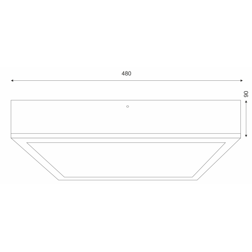 Stropna svetilka OAK SQUARE 4xE27/15W/230V 48x48 cm hrast/črna