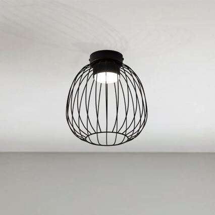 Stropna svetilka OVELLA 1xGX53/10W/230V, premer 25 cm, črna