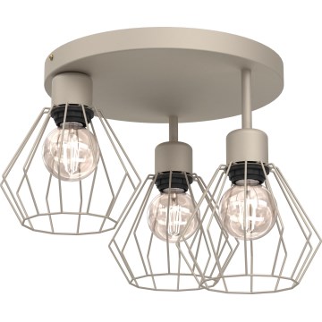 Stropna svetilka PARKLA 3xE27/15W/230V bež