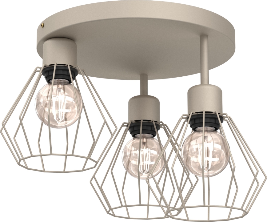 Stropna svetilka PARKLA 3xE27/15W/230V bež