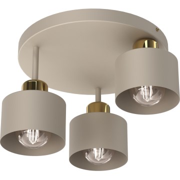 Stropna svetilka PARKLA 3xE27/15W/230V bež/zlata