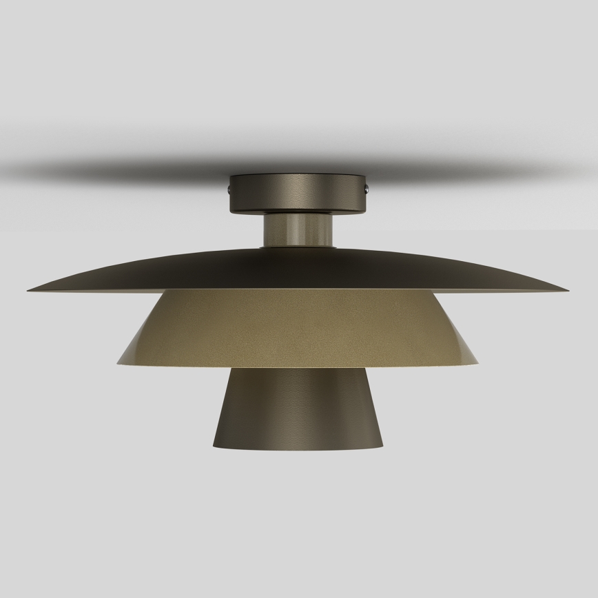 Stropna svetilka PLATO 1xE27/15W/230V premer 32 cm bronzasta