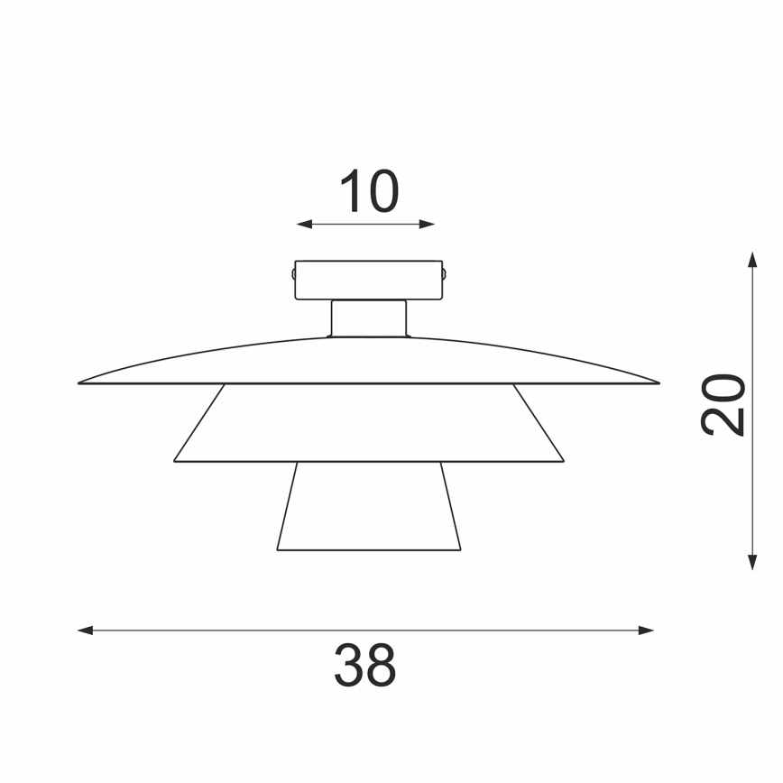 Stropna svetilka PLATO 1xE27/15W/230V premer 32 cm bronzasta