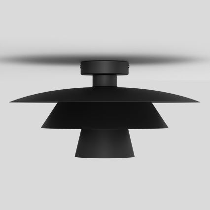 Stropna svetilka PLATO 1xE27/15W/230V, premer 32 cm, črna