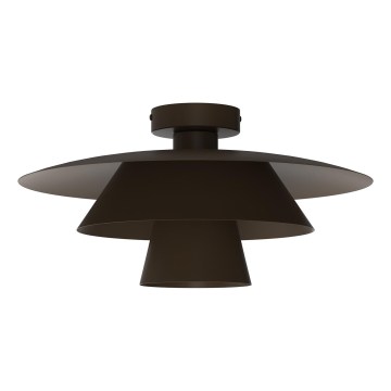 Stropna svetilka PLATO 1xE27/15W/230V, premer 32 cm, rjava