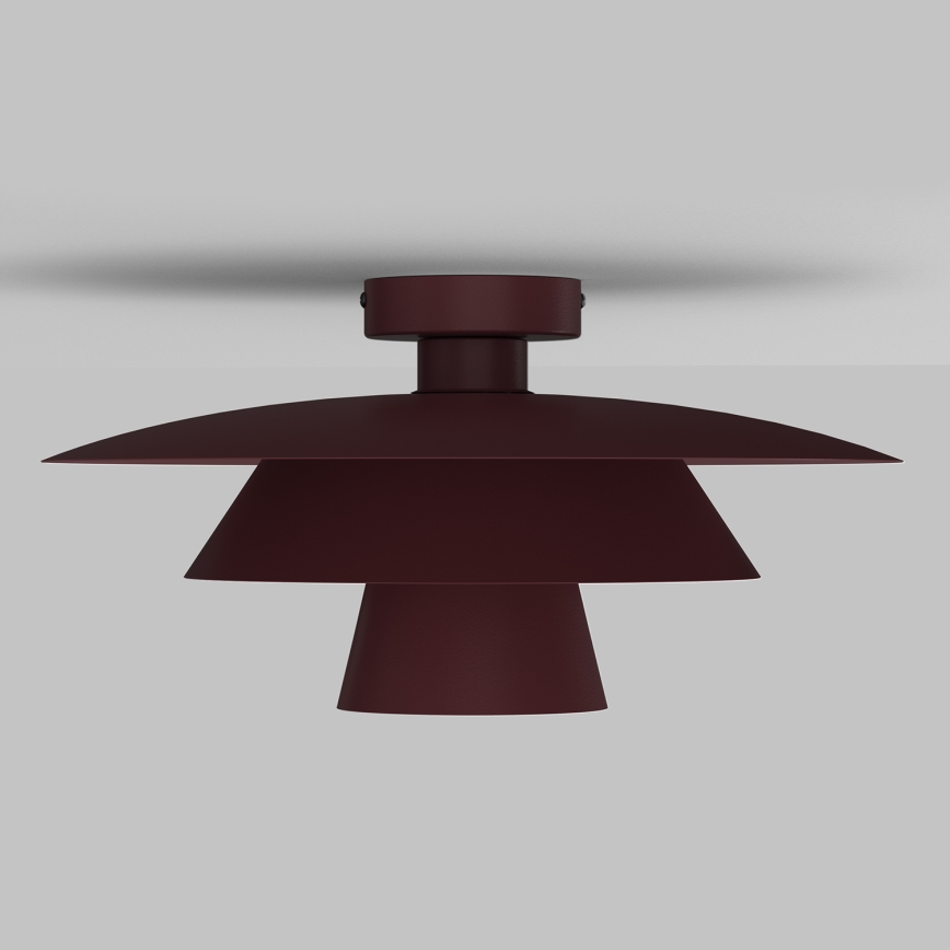 Stropna svetilka PLATO 1xE27/15W/230V, Ø 32 cm, bordo