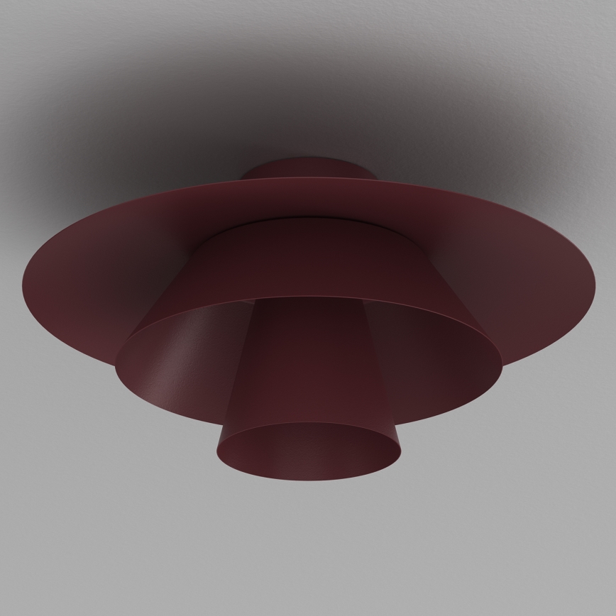 Stropna svetilka PLATO 1xE27/15W/230V, Ø 32 cm, bordo