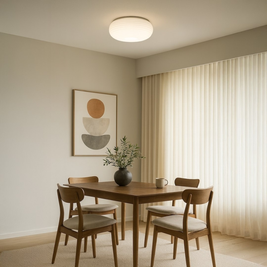 Stropna svetilka PULSO, 3xE27/15W/230V, premer 42 cm, bela