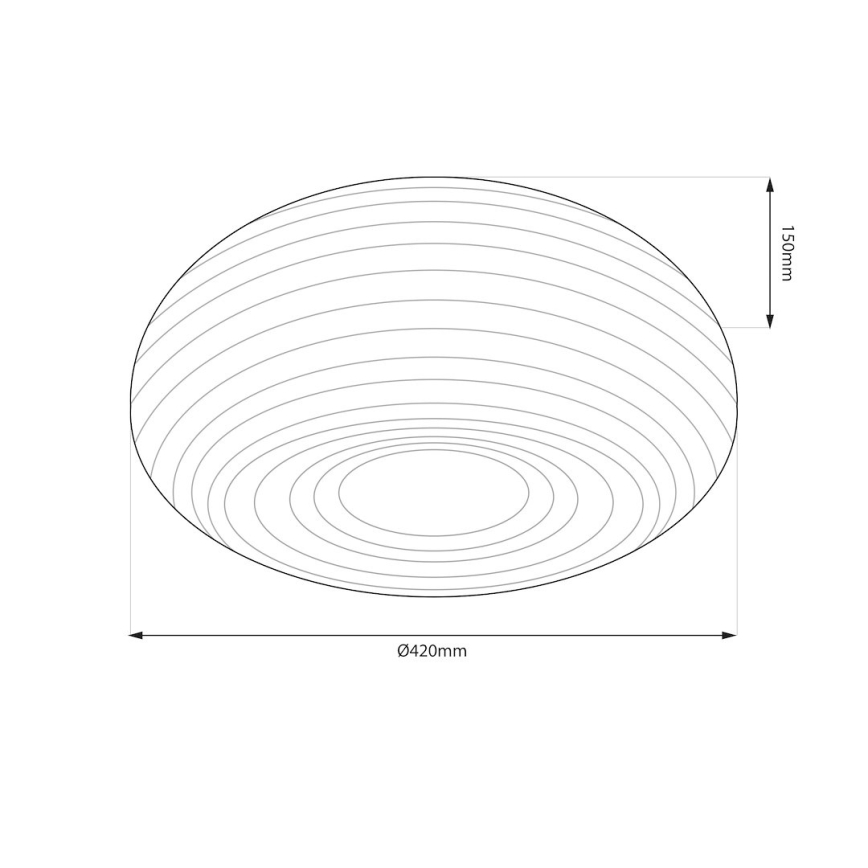 Stropna svetilka PULSO, 3xE27/15W/230V, premer 42 cm, bela