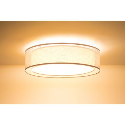 Stropna svetilka PURO 2xE27/40 W/230 V, premer 60 cm, bež