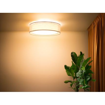 Stropna svetilka PURO 2xE27/40 W/230 V, premer 60 cm, bež