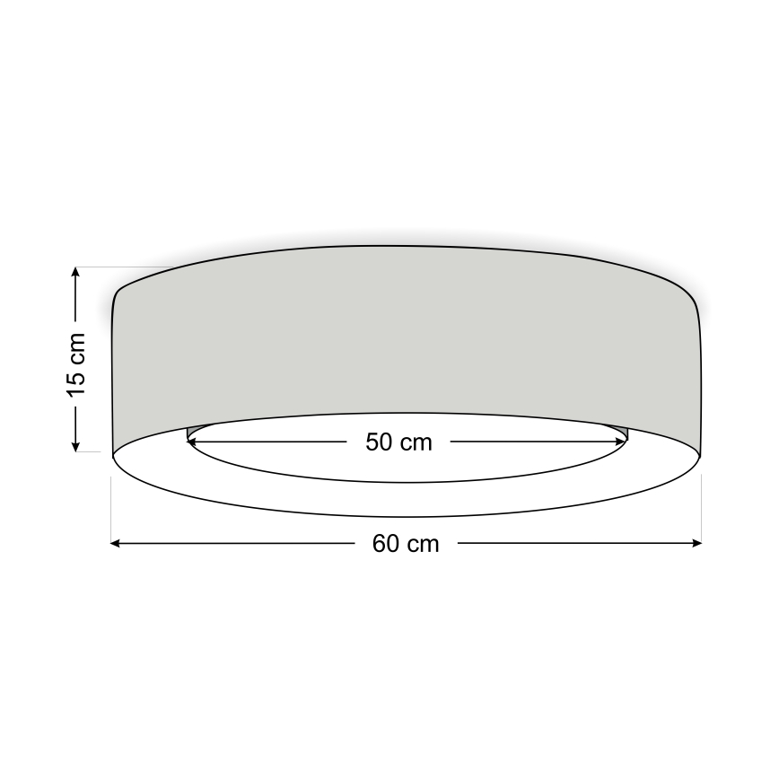 Stropna svetilka PURO 2xE27/40 W/230 V, premer 60 cm, bež