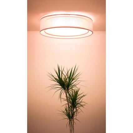 Stropna svetilka PURO 2xE27/40W/230V, premer 50 cm, rožnata