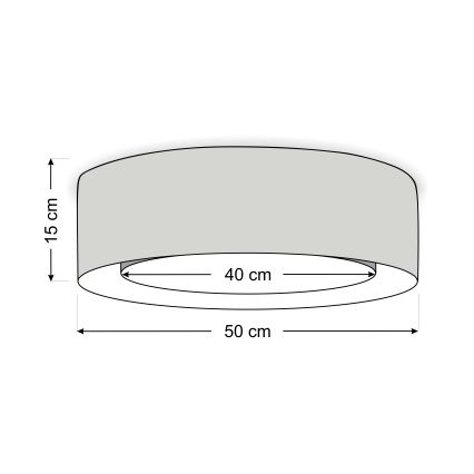 Stropna svetilka PURO 2xE27/40W/230V premer 50 cm zelena