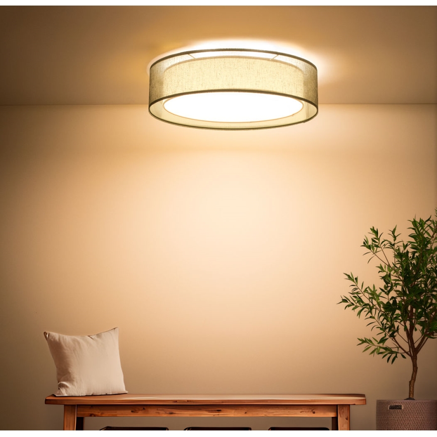 Stropna svetilka PURO 2xE27/40W/230V, premer 60 cm, zelena