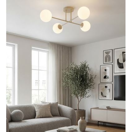 Stropna svetilka ROMA 4xE14/10W/230V bež