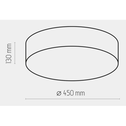 Stropna svetilka RONDO 4xE27/15W/230V pr. 45 cm črna