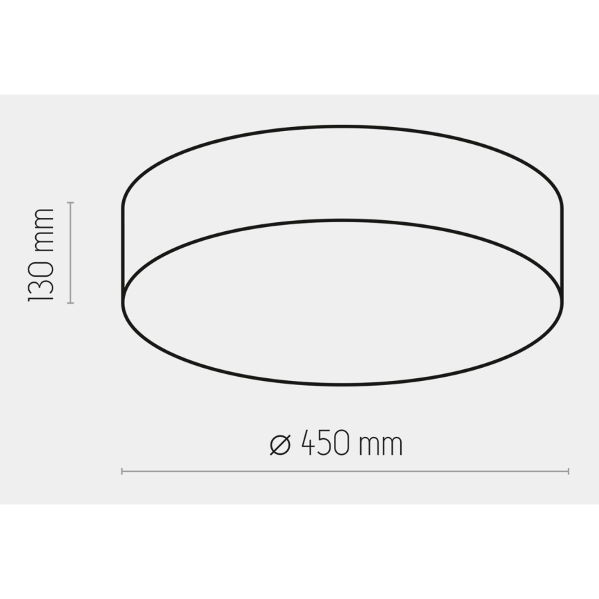 Stropna svetilka RONDO 4xE27/15W/230V pr. 45 cm črna