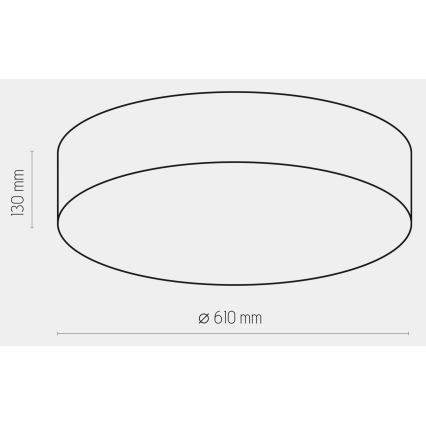 Stropna svetilka RONDO 4xE27/15W/230V pr. 61 cm bež