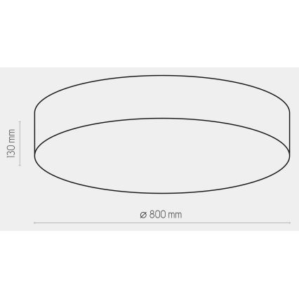 Stropna svetilka RONDO 6xE27/15W/230V pr. 80 cm črna