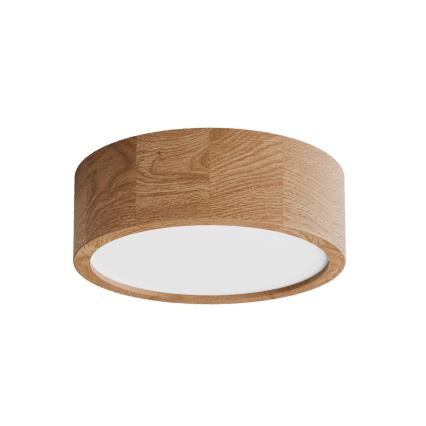 Stropna svetilka s senzorjem CLEO 2xE27/24W/230V, premer 27,5 cm, hrast