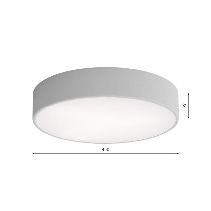 Stropna svetilka s senzorjem CLEO 3xE27/24W/230V pr. 40 cm siva