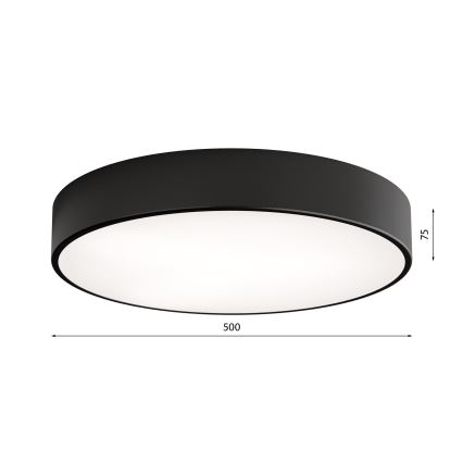Stropna svetilka s senzorjem CLEO 4xE27/24W/230V pr. 50 cm črna