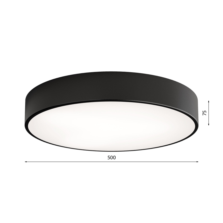 Stropna svetilka s senzorjem CLEO 4xE27/24W/230V pr. 50 cm črna