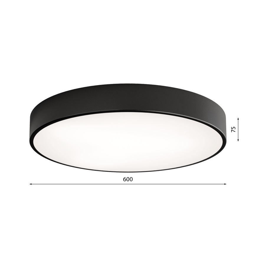 Stropna svetilka s senzorjem CLEO 5xE27/24W/230V pr. 60 cm črna