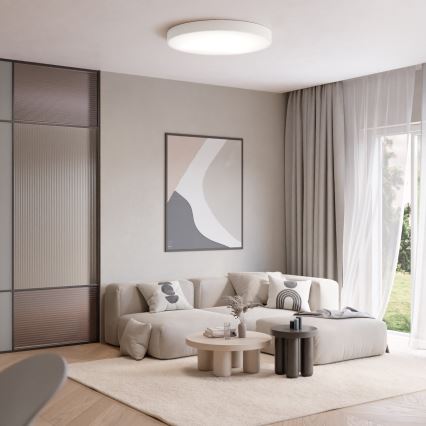 Stropna svetilka CLEO s senzorjem gibanja in senzorjem teme, 6xE27/24W/230V, premer 80 cm, bela