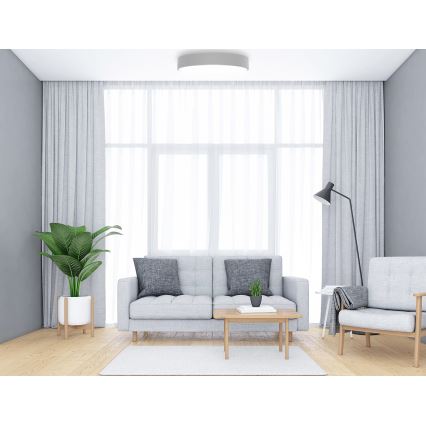 Stropna svetilka s senzorjem gibanja in senzorjem mraka CLEO 6xE27/24W/230V premer 80 cm siva