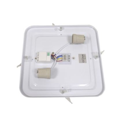 Stropna svetilka s senzorjem WILTON 2xE27/60W/230V 33x33 cm antracit