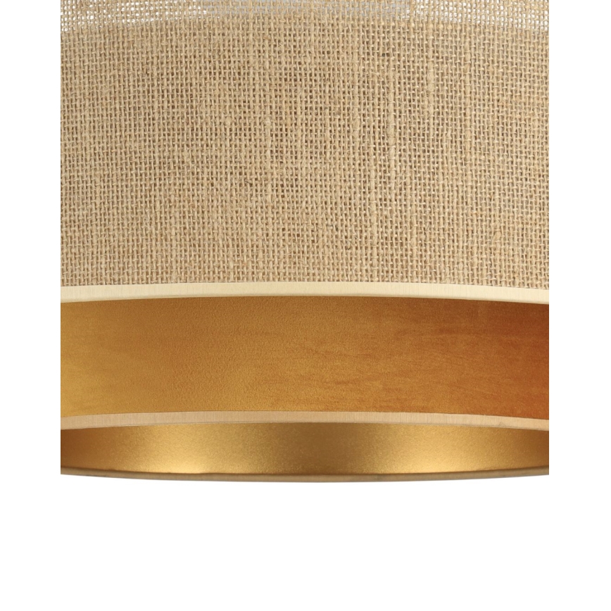 Stropna svetilka SARTA 1xE27/60W/230V premer 45 cm bakrena/juta