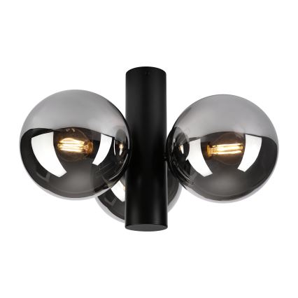 Stropna svetilka SFERIO 3xE14/5W/230V črna/dimna črna