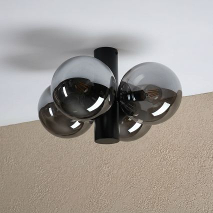 Stropna svetilka SFERIO 4xE14/5W/230V črna/dimno črna