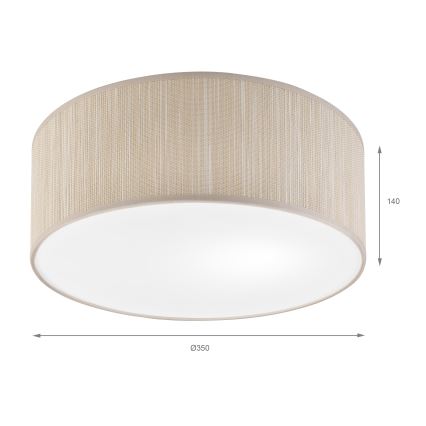 Stropna svetilka SIRJA 1xE27/15W/230V, premer 35 cm, bež