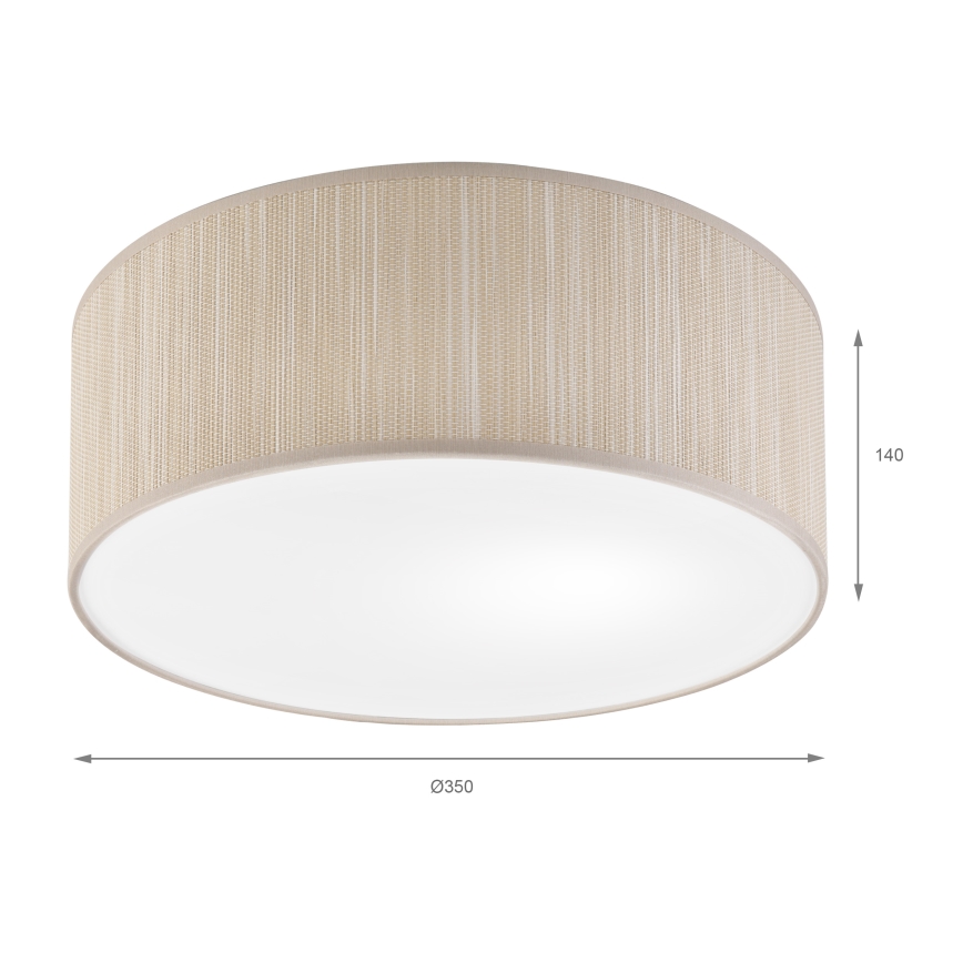 Stropna svetilka SIRJA 1xE27/15W/230V, premer 35 cm, bež