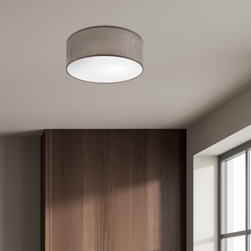 Stropna svetilka SIRJA 1xE27/15W/230V, premer 35 cm, rjava