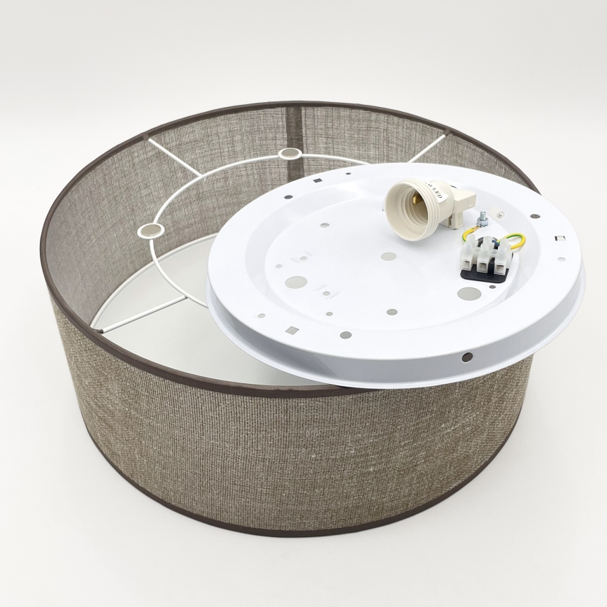 Stropna svetilka SIRJA 1xE27/15W/230V, premer 35 cm, rjava