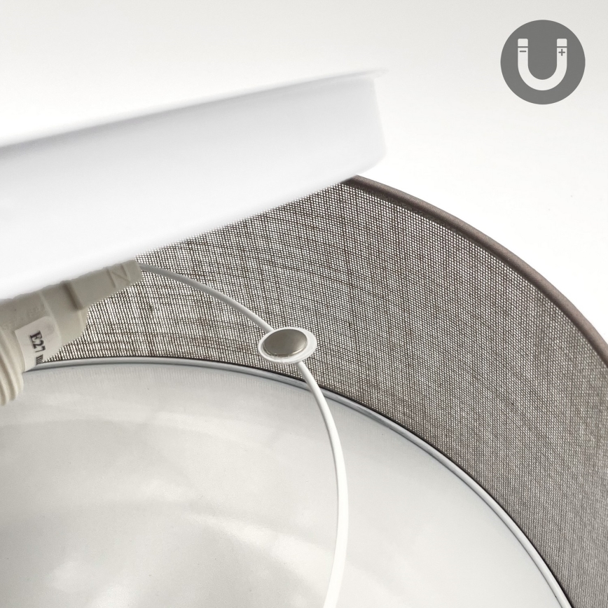 Stropna svetilka SIRJA 1xE27/15W/230V, premer 35 cm, rjava