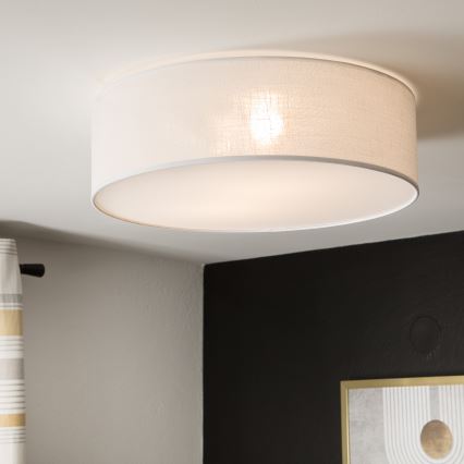 Stropna svetilka SIRJA 2xE27/15W/230V premer 45 cm bela