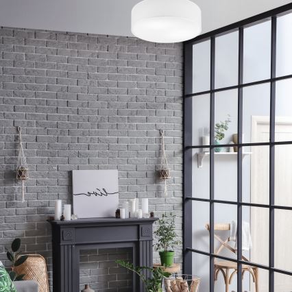 Stropna svetilka SIRJA 2xE27/15W/230V premer 45 cm bela