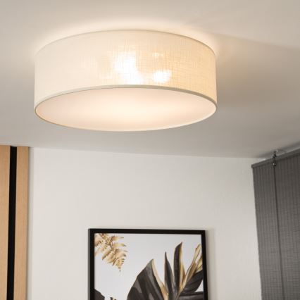 Stropna svetilka SIRJA 2xE27/15W/230V, premer 45 cm, kremna