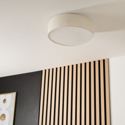 Stropna svetilka SIRJA 2xE27/15W/230V, premer 45 cm, kremna