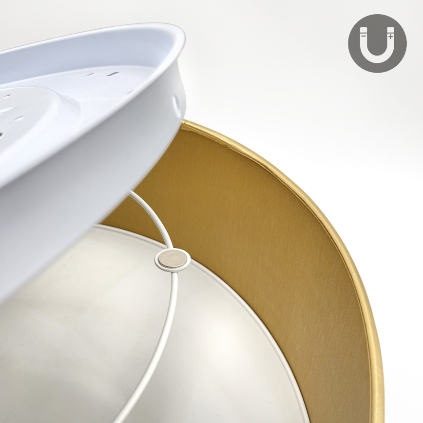 Stropna svetilka SIRJA 2xE27/15W/230V Ø 45 cm rjava/zlata