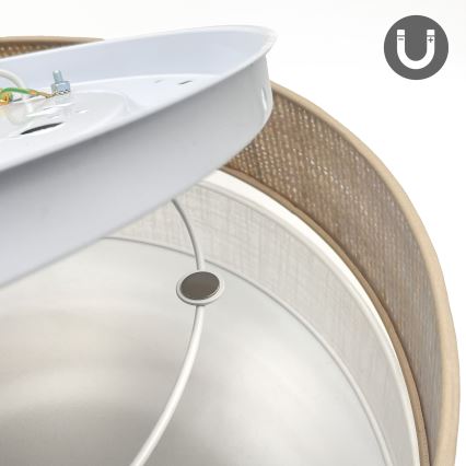 Stropna svetilka SIRJA BOHO, 2xE27/15W/230V, premer 45 cm, bež/bela