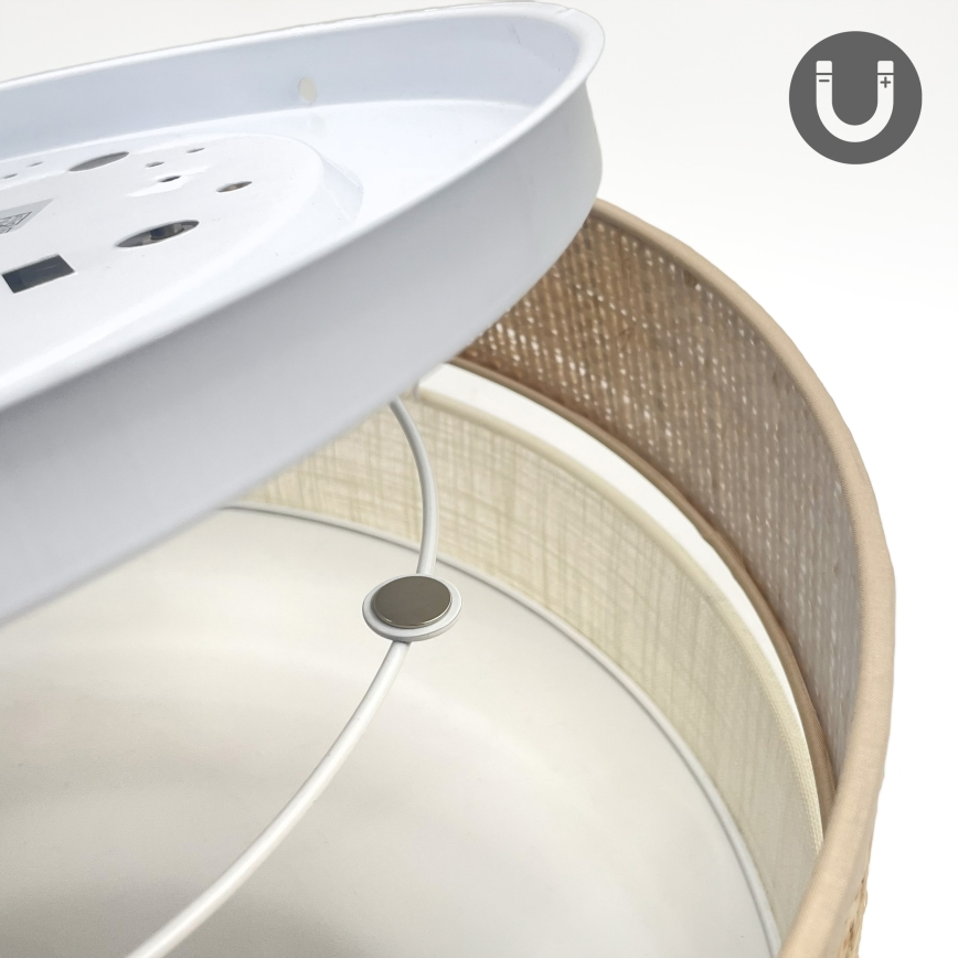 Stropna svetilka SIRJA BOHO 2xE27/15W/230V, premer 45 cm, bežna/kremna