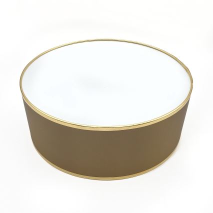 Stropna svetilka SIRJA DOUBLE 2xE14/15W/230V Ø 35 cm rjava/zlata