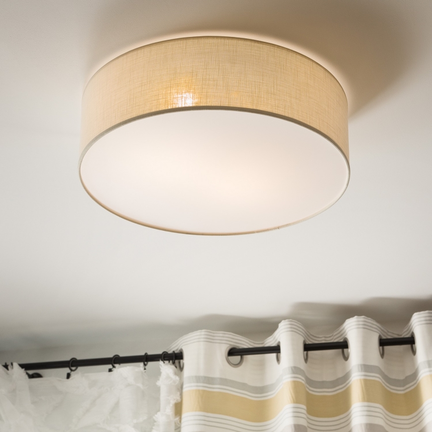 Stropna svetilka SIRJA DOUBLE 4xE27/15W/230V pr. 45 cm krem barva